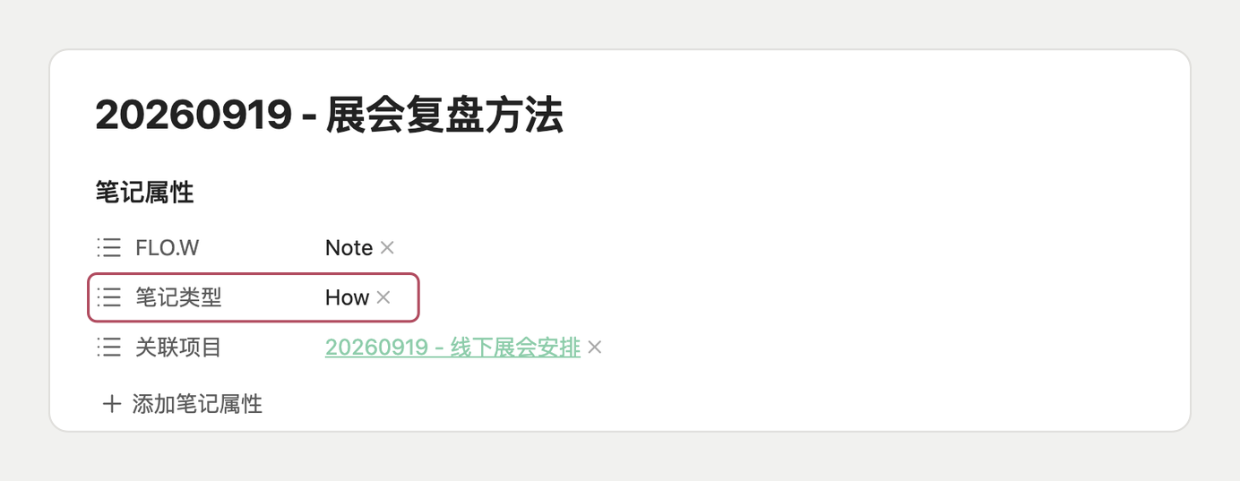 笔记类型填写 How
